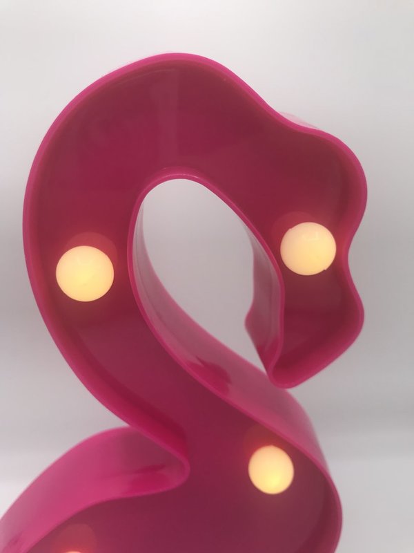 LED-Figur "Flamingo" (pink, Kunststoff, 30cm)