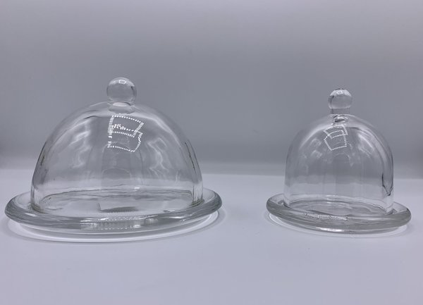 Glasgloche mit Platte (Glas, 9 cm)