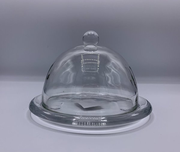 Glasgloche mit Platte (Glas, 9 cm)