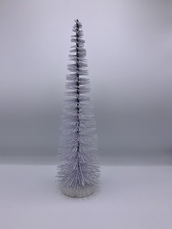 Deko - Glitzerbaum weiß 45 cm (Tannenbaum, Weihnachtsdeko)