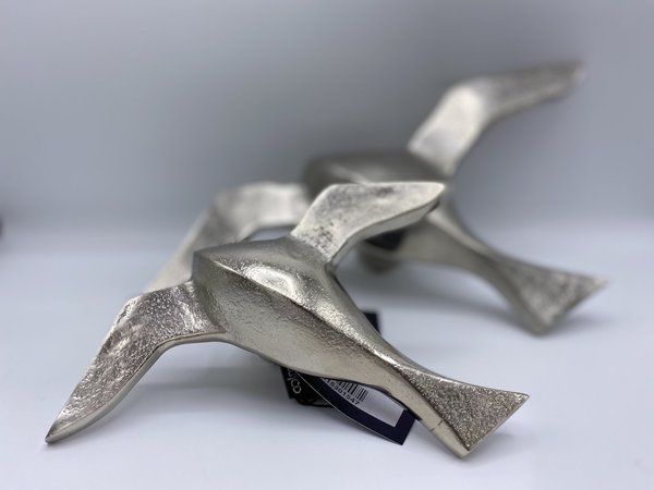 Colmore Wanddeko Vogel / Bird "M" (Aluminium / silber)